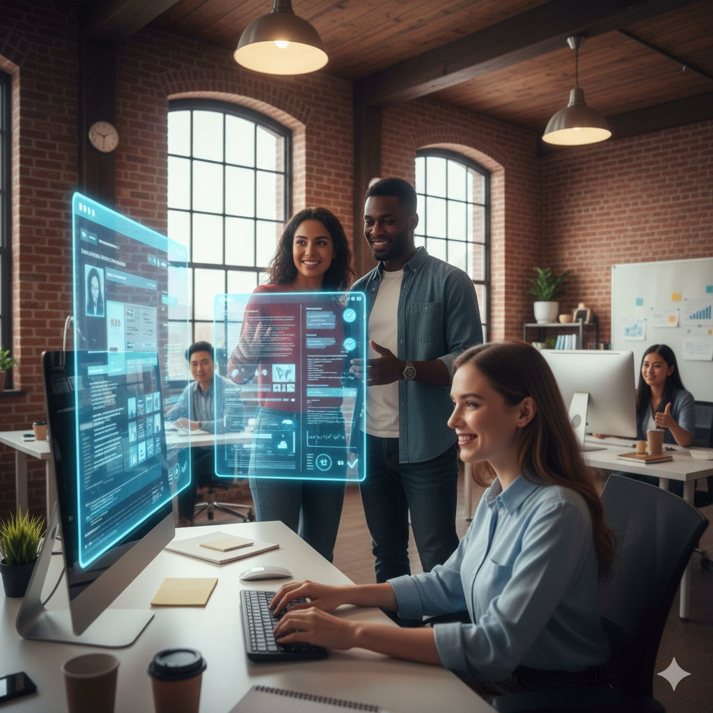 team of people working together